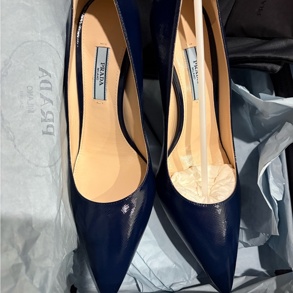 Prada Women's Dark Blue Heels